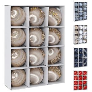 12pcs 6cm Glitter Christmas Ball Ornaments Luxury Foam Hanging Balls for Wedding Party Xmas Tree Wreath Garland Decoration