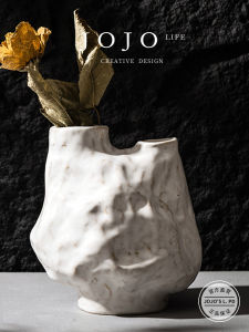 Modern Ceramic Flower Vase Luxury Minimalist Style Decorative Bottle for Home Office Restaurant Living Room TV Cabinet Shelf