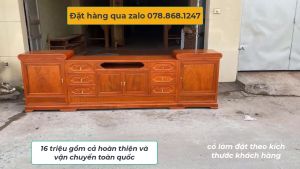 Tủ Mõ dài 3 mét Gỗ hươngtủ bày đồ tivi thoải máitủ dài kê tivi bao nhiêu cũng được