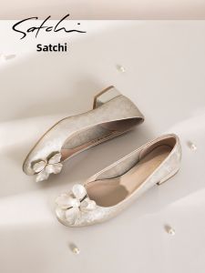 Retro Chinese Style Low Heel Shallow Toe Shoes