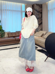 Outdoor Functional ME【LL Living Leaf】Original Yarn Drawstring Sun Protection Jacket Versatile Hooded Loose Fit Nylon Coat