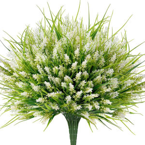 30cm Artificial Plastic Plants Outdoor Artificial Lavender Flowers Fake Monkey Grass for Garden Home Decor Wedding Decoration
