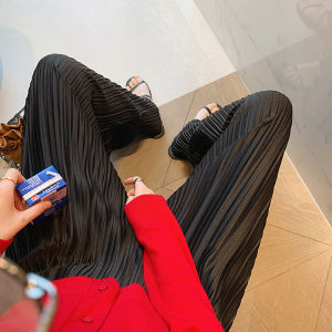 Quần Ống Rộng Xếp Ly Lụa Băng Mỏng Mùa Xuân Hè Cho Bà Bầu Quần Dài Ống Đứng Phong Cách Hàn Quốc Rộng Rãi Thoải Mái