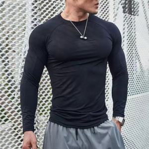 Sun Protection Sports Second Skin Running T-shirt Mens Fitness Rashgarda MMA Long Sleeves Compression Shirt Workout Clothing