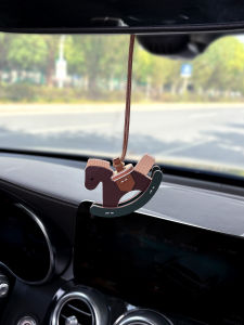 New Arrival Car Pendant Leather Interior Rearview Mirror Hanging Decoration Cute Female Automobile Accessories Good Luck Charm