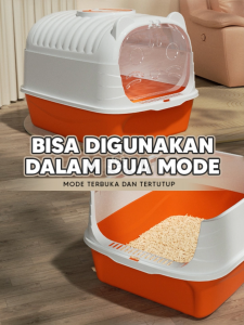 Angola Pet Litter Box Kucing Tertutup M21 Cat Litter Box / Bak Toilet Pasir Kucing GRATIS Sekop Pasir