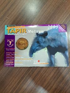 No.7 Endangered Species Spesies Terancam Malayan Tapir 2003 Malaysia Commemorative Coin Card UNC/BU Collection Collectible