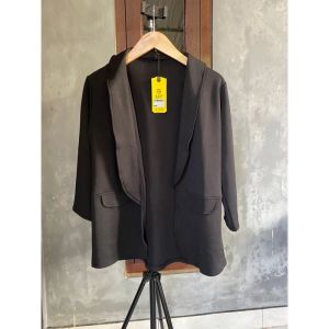 BLAZER SCUBA PREMIUM MODEL KERAH PANJANG// BLAZER LONG SCUBA KERAH TANPA KANCING