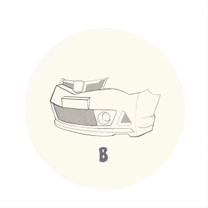 NISSAN X-TRAIL 2014-2017 IMPUL REAR SKIRT 2014 2015 2016 2017 MATERIAL FIBER WITHOUT PAINTING