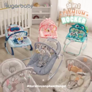 Sugarbaby 10in1 Premium Rocker / Ayunan Bayi / Sugar Baby Bouncer Bayi / Kursi Goyang Manual Bayi