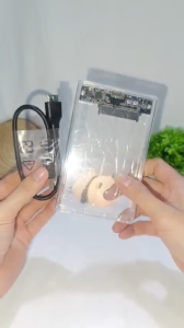 External SSD/HDD Enclosure 2.5 Inch Transparent Tool-Free Installation High-Speed Storage for Laptop