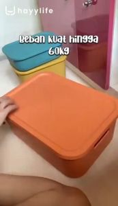 HAYYLIFE Storage Organizer Box Container Multiple Size + Lid Keranjang Penyimpanan Berbagai Ukuran Dapat Ditumpuk HL-AGB651