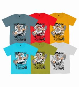 Kaos Baju anak gambar anime keren LUFFY GEAR 5 usia 1-12 Tahun