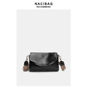 Top Layer Cowhide Soft Leather Shoulder Bag Large Capacity Commuter Crossbody Bag with Wide Strap for Women Vintage Style