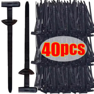 40PCS Nylon Zip Ties Multi-Purpose Car Engine Guards Underbody Panel Fastener Clip Screw Replacement Heavy Duty Self-locking Cable Tie