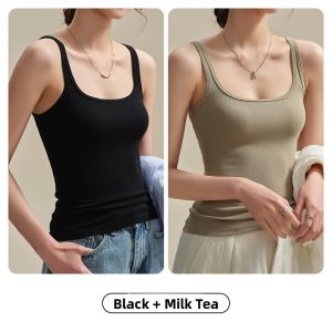 MiiOW | Cat Woman Strap Vest Cotton Backless Square Collar Slimming Base Layer Top Women Summer Outwear Breathable Comfortable