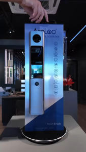 AEG-SDL-6068/V9 Kunci Pintu Tolak-Tarik Digital 3D Face /Perak (Tidak Termasuk Pemasangan)