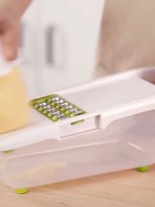 ชุดสไลด์ผักผลไม้ เครื่องหั่นผักผลไม้ ใบมีดสแตนเลส 8 in 1 ชุดมีดหั่นผักอเนกประสงค์ Multifunctional Slicers(สีเขียว)