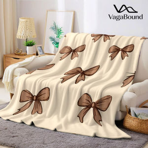 BILIBILI | Sketch Bow Tile Flannel Blanket Warm Soft Halloween Christmas Decorative Couch Warm Cozy All-Season Gift