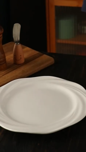 Snug White plate with Elegant dinnerware for gourmet presentation