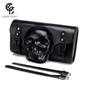 BONINGYU | Punk Style Motorcycle Front Bag Skull Design