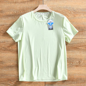 เสื้อยืดคอกลมแขนสั้นผ้าไนลอนสำหรับผู้ชาย ทรงสลิมฟิต แห้งเร็ว ระบายอากาศได้ดี ทรงเข้ารูป ฤดูร้อน 2024 แฟชั่นสปอร์ต