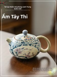 SHUANGYU | Bình Trà Gốm Màu Đỏ Flame Với Lọc