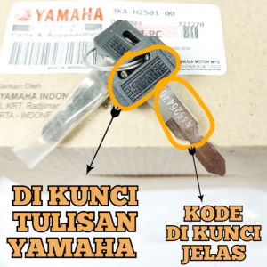 KUNCI KONTAK SET LENGKAP 1 KUNCI UNTUK 4 LUBANG ASLI ORIGINAL YAMAHA 3KA RX KING KUALITAS ASLI ORIGINAL YAMAGA PRESISI AWET DAN ANAK KUNCI BERTULISAN YAMAH RX KING