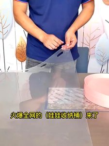 【Free Shipping】Doll Storage Bucket Transparent Cylindrical Storage Box Arge-Capacity Doll Organizer Tube Box Toy Doll Storage 4 Sizes
