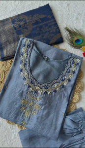 [PRE-ORDER] Size M to 2XL KURTI PANT OR DUPPAT FABRIC:- ROMAN SILK WITH HEAVY EMBROIDERED WORK sets_381~ Delivery Lead Time : 10 days