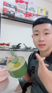 Quánh phủ sứ chống dính Elmich Olive Classic EL- 5533OV16 size 16cm