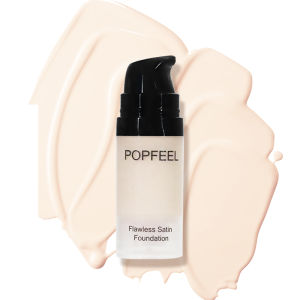 POPFEEL Flawless Satin Foundation Full Coverage Waterproof & Sweatproof Long-Lasting for Perfect Base