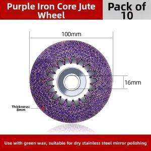 KINGXINJX | Stainless Steel Purple Polishing Wheel 4 Inch