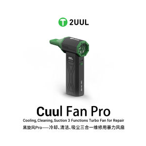 2uul DA970/DA97 Cuul Fan Vac Pro Cooling Cleaning Suction 3 Functions Turbo Fan Quick Cooling Drying for Mobile Phone Repair Too