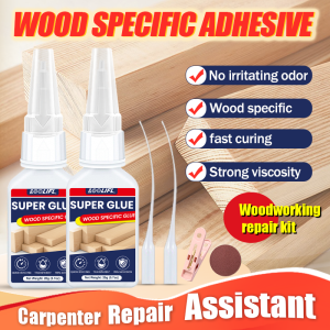 2-Pack Wood Repair Adhesive + Free Repair Tool Set - Strong Bonding for Wood Refurbishment | Black Friday & 11.11 New Arrival