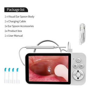 Digital Otoscope with 4.3 inch Screen 1080p HD Smart Visual Ear Camera Ear Wax Removal Tool Camera Support Photo Video Recording