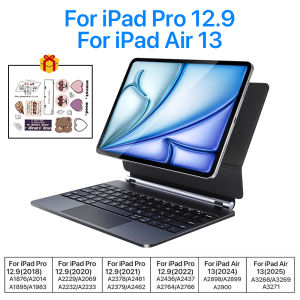 New Magic Keyboard For iPad 11th A16 Air 6 2025 iPad Case Pro 13 12.9 11 iPad 7 8 9 10th Gen Air4 5 10.9 Spanish Hebrew Keyboard
