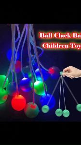 (Msia) Toys Lato Lato Viral Glowing Toys Old School Toys games Latto Lampu Led Bola tek tek