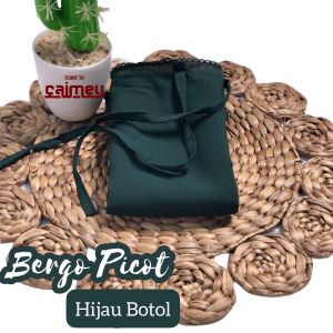 Hijab Instan Bergo Polos Picot Hijab Bahan Diamond Adem
