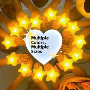 Handheld Glowing Star Light Stick Children Performance Stage Props Handwear Fluorescent Star Lamp Magic Show Costumes Accessories
