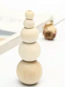 Natural Wood Beads Large Hole Small Wood Ball DIY Accessories Hand Bracelet Making Supplies 4-50mm round Wood Loose Beads