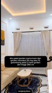 GORDEN BLACKOUT POLOS Embos BAHAN IMPOR LEBAR 310 X TINGGI 260 Penyekat Ruangan