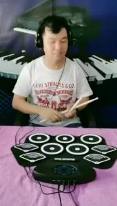 IRIN | IRIN Electronic Drum Set 9 Pads Roll Up Silicone Practice Drum Pad Built-in 2 Speakers Stereo Multifunction Tabletop Drum
