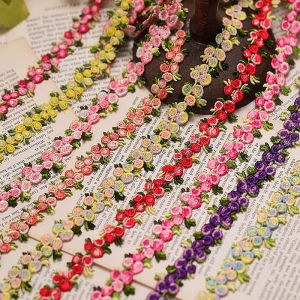 Handmade Embroidered Flower Lace Material for DIY Clothing Hat Decoration Qipao Necklace Accessory Chinese Home Sewing