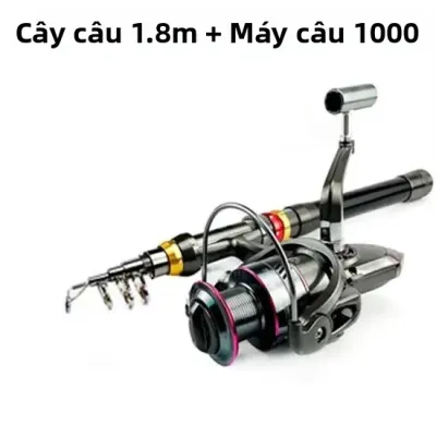Bộ Cần Câu Và Máy Câu Bằng Sợi Carbon 1.8-3.6m Cần Câu Tay Quay Thu Gọn Bộ Dụng Cụ Câu Biển Sông Suối Sức Chịu Lực Tối Đa 3-8kg