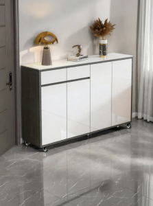 ENLUOLIJIA | Movable Shoe Cabinet with Wheels and Drawers New 2025