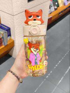 YUNQUAN | Bình Nước Zootopia Judy Nick Cho Bé Có Ống Hút