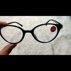 Kacamata Lensa Minus ANTI RADIASI Pria Wanita Bingkai Hitam Oval