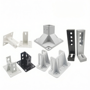 Aluminum Profile Support Square Foot Base for Fencing and Guardrails