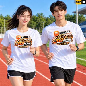 Xiaomi Marathon Inspired T-Shirt Athletic Tee Breathable Lightweight Quick Dry Stylish for Running